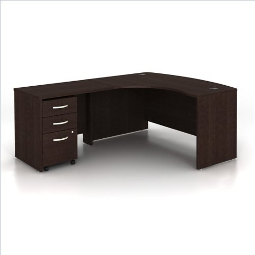 Bush Business Furniture Series C 3-Piece Left-Hand Computer Bow Desk