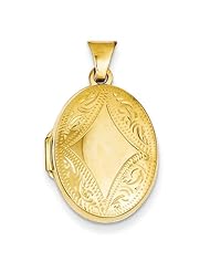 14k Yellow Gold Oval Locket. Metal Wt- 1.45g