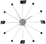 LEADWORKS エミッションクロック 66cm SV/BK    51273