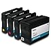 Printronic Remanufactured Ink Cartridge Replacement for HP 932xl ( Black,Cyan,Magenta,Yellow , 4-Pack )
