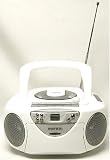 WINTECH CDラジカセ CDラジオカセットレコーダー ホワイト KC-R100W