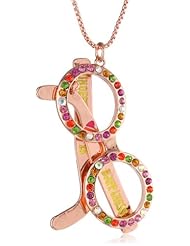 Betsey Johnson "Mysterious" Sunglasses Long Pendant Necklace, 35"