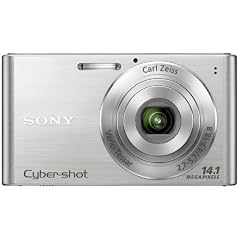 Sony DSC-W320S Digitalkamera (14 Megapixel, 26mm Carl Zeiss Vario Tessar Weitwinkelobjektiv mit 4fach optischem Zoom, 6,9 cm (2,7 Zoll) LC-Display) silber