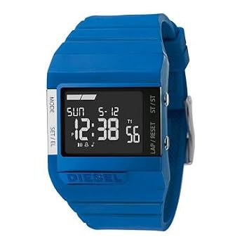Diesel #DZ7134 Unisex Blue Polyurethane Chronograph Alarm Digital Watch