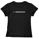 T-SHIRT WOMAN BLACK " I LOVE ARGENTINE GIRLS " ARGENTINA Large