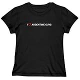 T-Shirt Woman Black  I Love Argentine Guys  Argentina Country