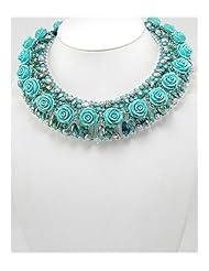 Rose Resin Necklace In Zinc