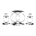 Jean M. Unity Rings 3-pc. Candleholder Set - Silver