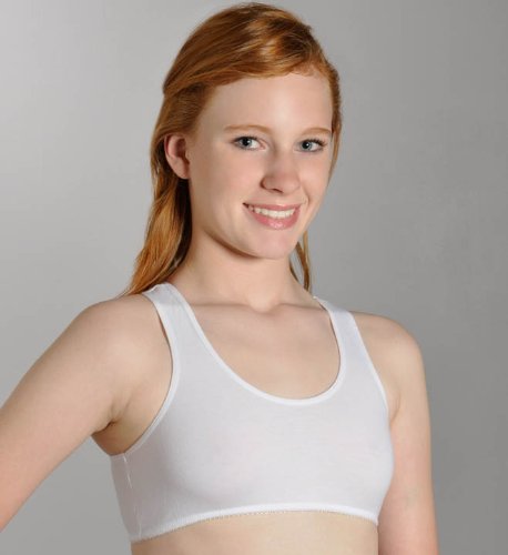 Maidenform Girl 2 Pack of White Sports Bras (H3433)