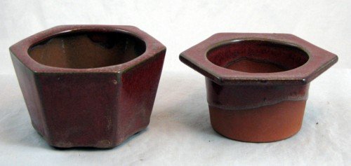 Self Watering Glazed Ceramic Pot - Copper - 6 3/8