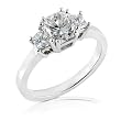14K White Gold 1 7/8ctw Radiant 3-Stone Diamond Ring (D/SI)