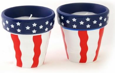 Jay Trends 8612 2PK USA Terracotta Pot Citronella Candle - Quantity 16
