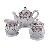 Royal Albert Old Country Roses Basketweave 3-Piece Tea Set