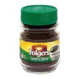 Folgers Classic Roast Decaffeinated Coffee, Instant, 2-Ounce Jars (Pack of 12)