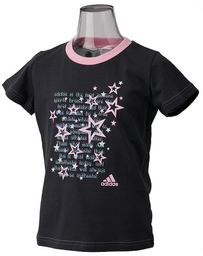 adidas(ｱﾃﾞｨﾀﾞｽ）Girls adigirl ｽﾀｰ Tｼｬﾂ