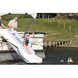 Small Aqua Slide Water Trampoline Attachment Color: Blue and Yellow