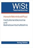 Produkt-Bild: Institution&ouml;konomie und Betriebswirtschaftslehre