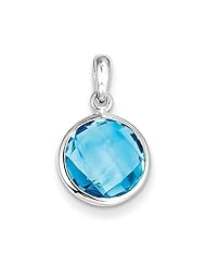 Sterling Silver Blue Topaz Pendant
