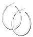 Sterling Silver Sculpted Oval Hoop Earrings