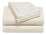 Pike Street 300-Thread-Count Egyptian Cotton Solid Queen Sheet Set, Ivory