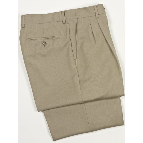 Gabardine Pleated Front Trousers