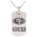 Men's NFL Titanium Dog Tag with Chain- 49ers