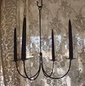 Wrought Iron 4 Arm Candle Chandelier
