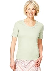 Classic Collection Pure Cotton Ladder Stitch Trim Top