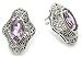 Sterling Silver Filigree Amethyst Earrings