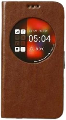 Zenus AVOC Samsung Galaxy S5 ZView Toscana Diary Case Cover [Brown] High Quality Polycarbonate Hard Casing + Synthetic Leather Carrying Case with Magnetic Steel Closure and Folio Type Kickstand for S V