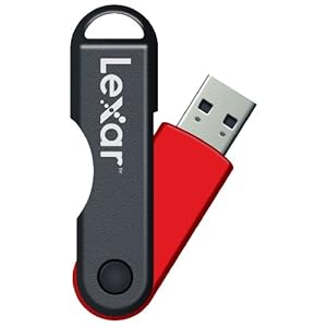 Lexar JumpDrive TwistTurn 4 GB USB 2.0 Flash Drive LJDTT4GBASBNA (Red)
