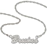 Boston Bruins Stainless Steel Script Necklace