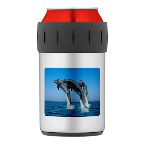 Thermos Can Cooler Koozie Dolphins Dancing