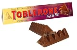 Toblerone Milk Chocolate, Fruit and Nut, 3.52oz (100g)