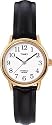 Timex Women's 20433 Easy Reader Black Leather Watch