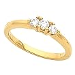 14K Yellow Gold Diamond Three-Stone Engagement Ring - 0.25 Ct.