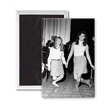 Julie Christie and Raquel Welch - 3x2 inch Fridge Magnet - large magnetic button - Magnet