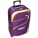 5 Cities Extra Large Super Lightweight Expandable Suitcase (Purple/Beige)