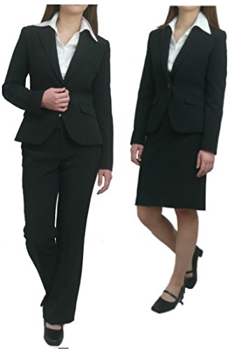 (マヨ ウノ) Mayo uno ポリエステル・ストレッチ素材ツーボトム左胸ポケット付きワンボタンテーラードスーツ(3点セット)パンツスーツ & スカートスーツ リクルートスーツ