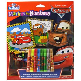Elmer's Kids Arts and Crafts Cars Marker By Number