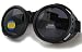 Large Round Lens Moto Goggles Motorcycle MX Vespa Jeep Motorbike Scooter Punk Harley Iron Cross (Grey Lenses)