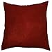 DreamHome - Solid Faux Suede Decorative Pillow Cover/Sham, (26x26, Brick)