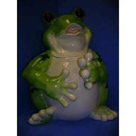 FROG 3-Dimensional frogs Cookie Jar froggies *NEW!* by KMC/KK-Frog