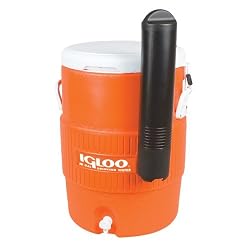 Igloo 10 Gallon Seat Top Beverage dispenser with spigot and Cup Dispenser