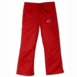 Louisville Cardinals NCAA Cargo Style Scrub Pant (Red)
