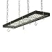Rogar 35 Rectangular Pot Rack- Black/ Chrome
