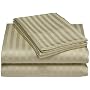 Wrinkle Resistant 300-Thread Count Woven Stripe Cotton Full Sheet Set, Light Green