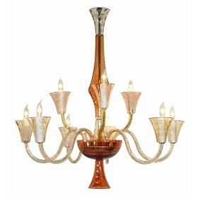 Waterford Crystal Cala Chandelier 9 Arm - Spicy Amber by