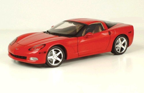 2005 Chevrolet Corvette C6 Coupe diecast model car 1:18 scale die cast by AUTOart - Red 71