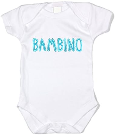 Funny Baby Onesie "Bambino" (Blue Text) Infant Bodysuit (3-6 months)